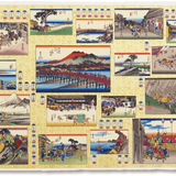 Full-Panel Chiyogami Silk Screen Print, Ukiyo-e