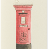 Sheep's Wool Embellished Mini Card, Robin on Postbox