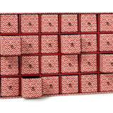 Decorative 'Desk Tidy' Drawer Set, Burgundy Wild Roses