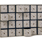 Decorative 'Desk Tidy' Drawer Set, Navy Diamonds