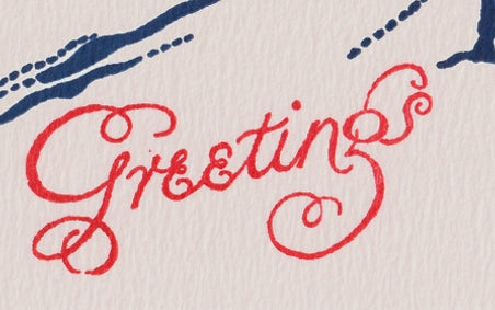 Letterpress Visitor Greeting Card