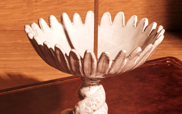 Astier de Villatte Ceramic Incense Holder, Dauphin