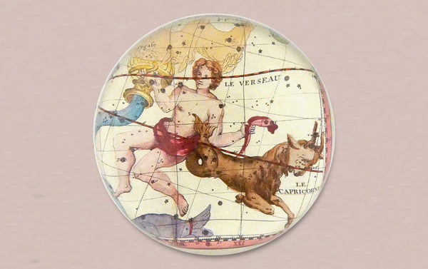 John Derian Capricorn & Aquarius Paperweight