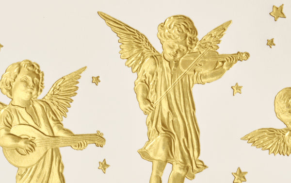 Engraved Lyrical Angels Greeting Card