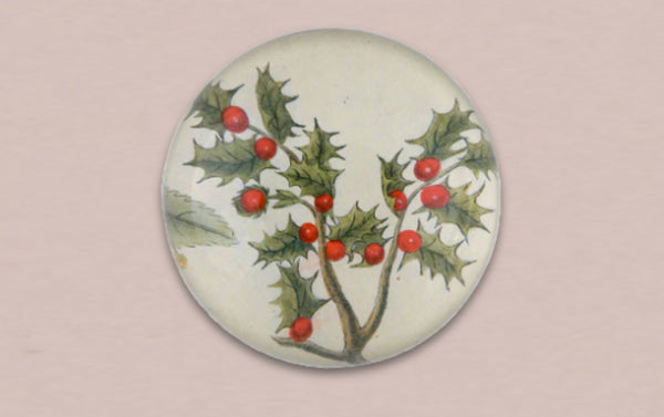 John Derian Ilex Holly Paperweight