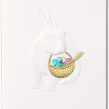 Blind Embossed Easter Bunny Greeting Card