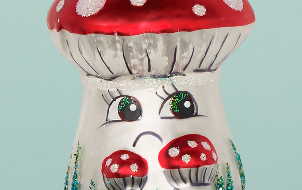 Christmas Ornament, Mushroom with Face