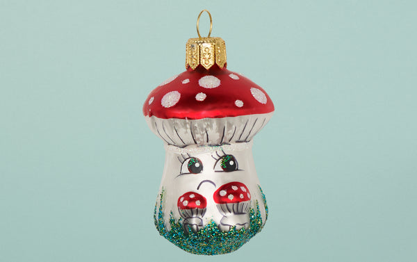 Christmas Ornament, Mushroom with Face