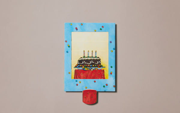 Birthday Cake Venetian Blind Greeting Card