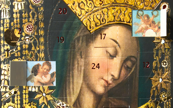 Golden Madonna Advent Calendar Card