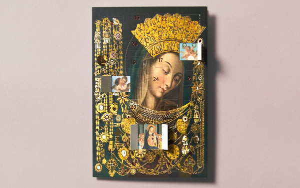 Golden Madonna Advent Calendar Card