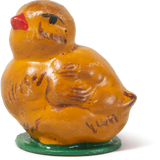 Traditional Papier-mâché Sitting Chick Figurine