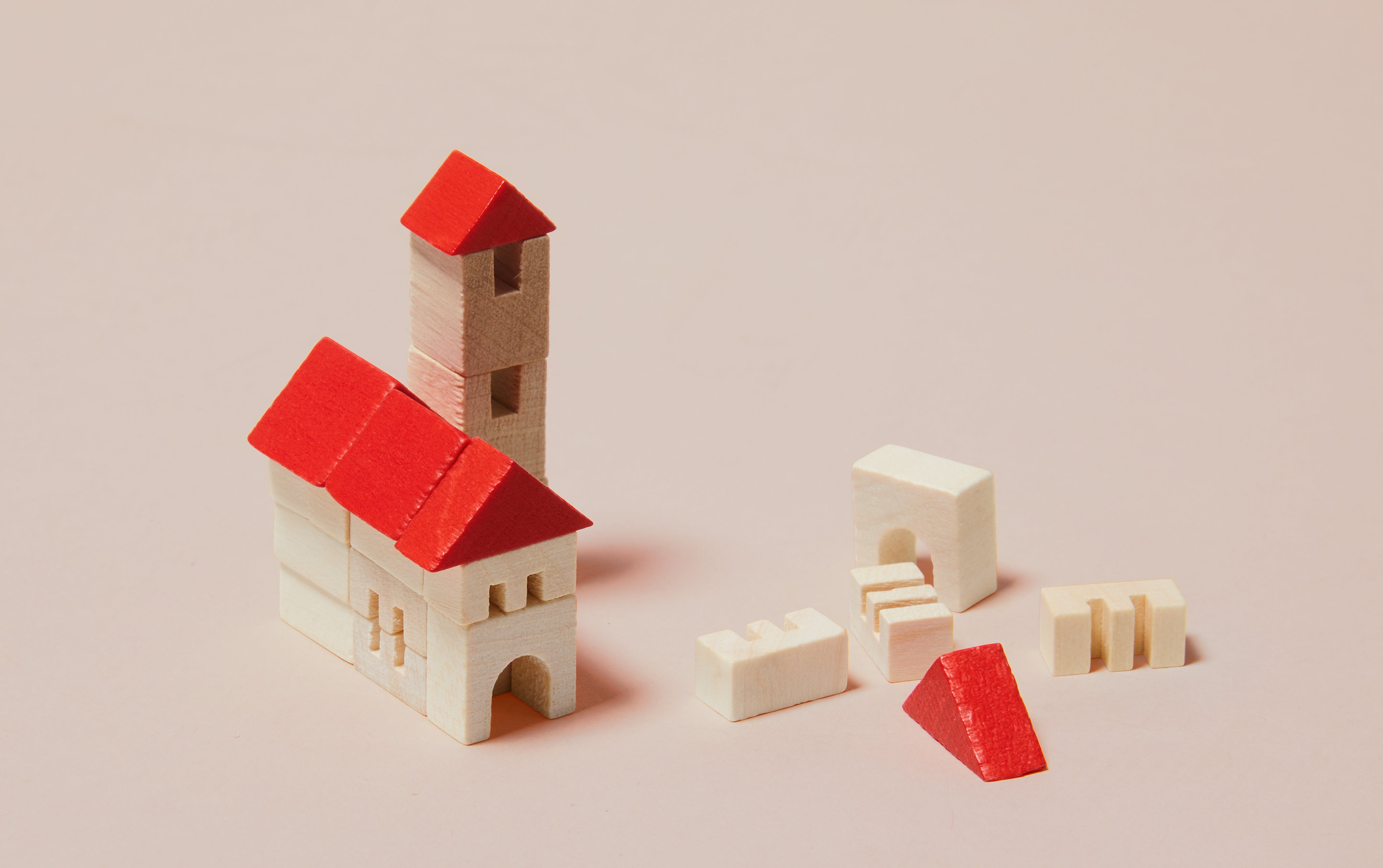 Wooden Miniature Matchbox Puzzle - Church
