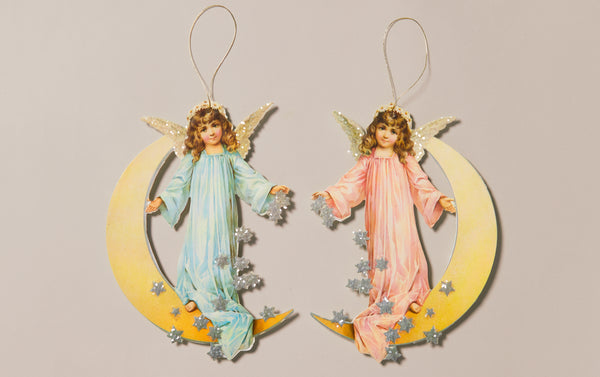 Angel on Moon Die Cut Gift Tags