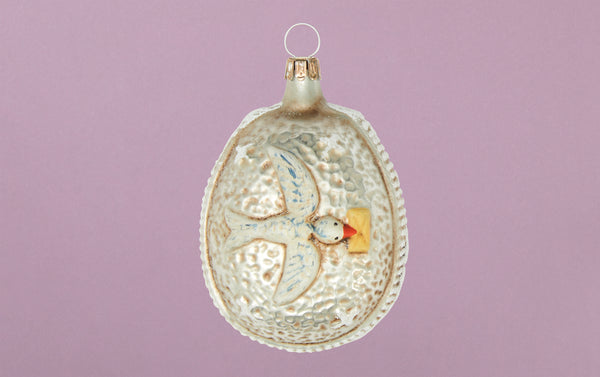 Carrier Pigeon Glass Ornament