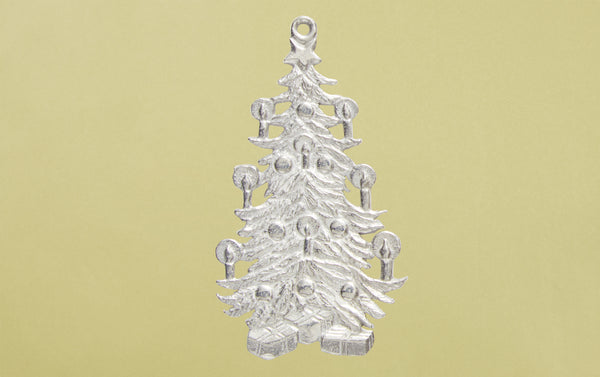 Tin Charm Ornament, Christmas Tree