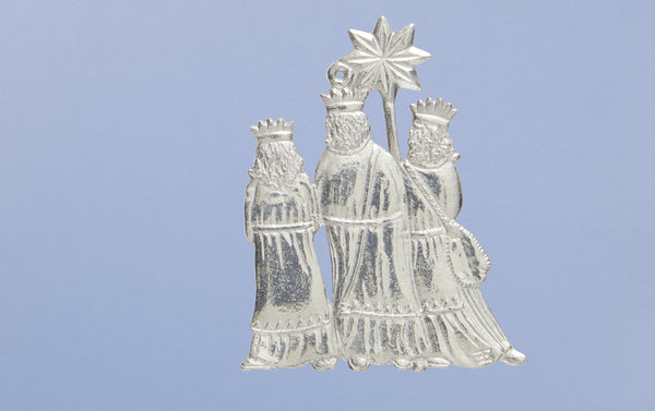 Tin Charm Ornament, Three Kings