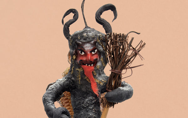 Spun Cotton Krampus Christmas Ornament