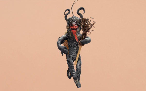 Spun Cotton Krampus Christmas Ornament