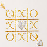 Engraved White Noughts and Crosses Card