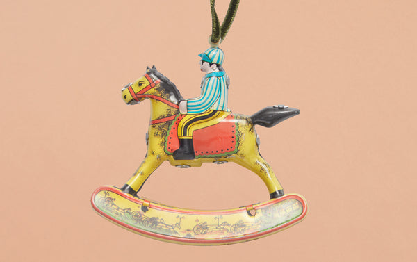 Rocking Horse Nostalgic Tin Ornament