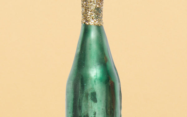 Mini Champagne Bottle Christmas Ornament