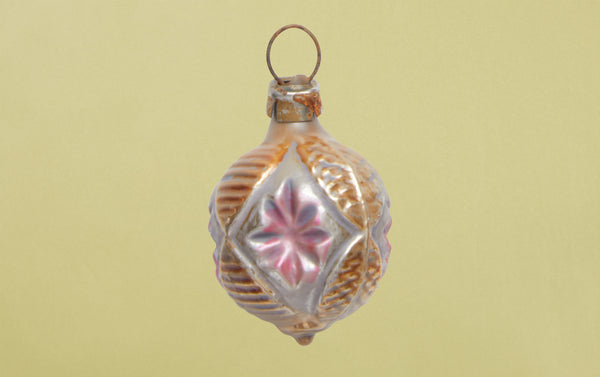 Mini Ball with Flowers Christmas Ornament