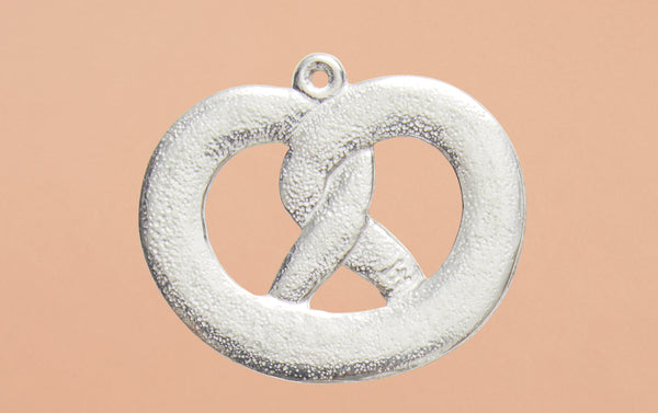 Tin Charm Ornament, Pretzel