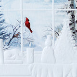 Cabin Window Christmas Greeting Card
