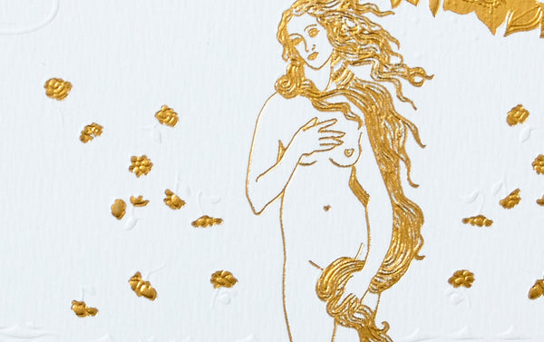 "The Birth of Venus" Gold Foiled Greeting Card