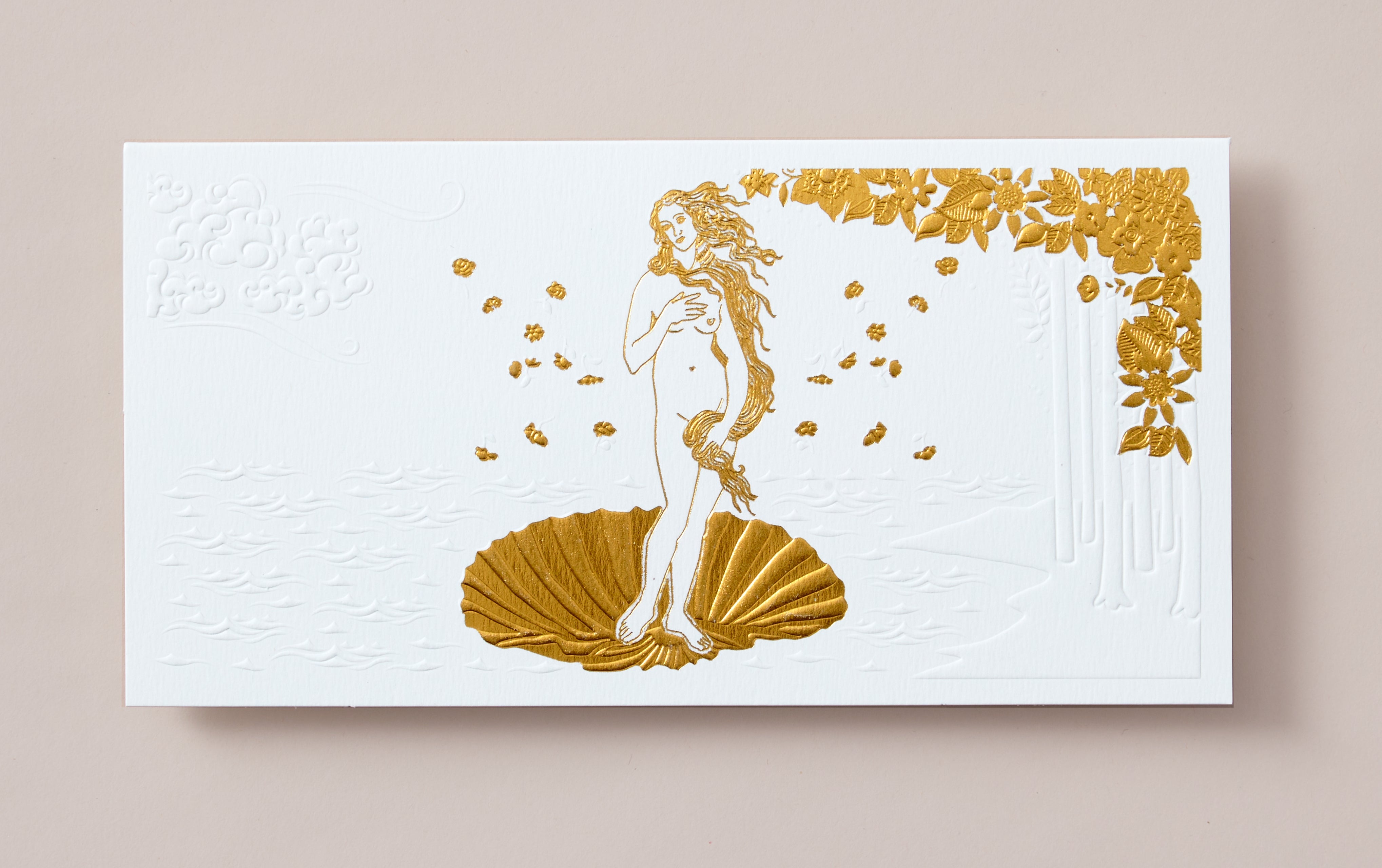 "The Birth of Venus" Gold Foiled Greeting Card
