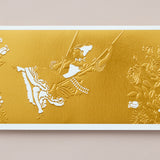 "L'Escarpolette" (The Swing) Gold Foiled Greeting Card