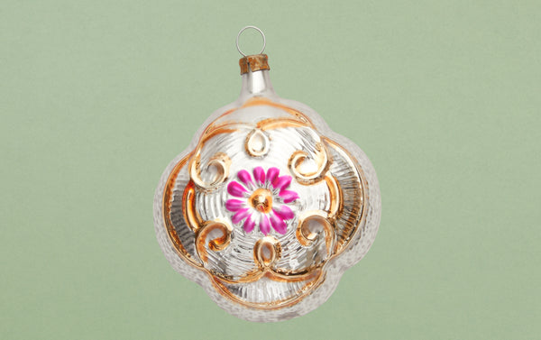 Angel & Flower Christmas Ornament