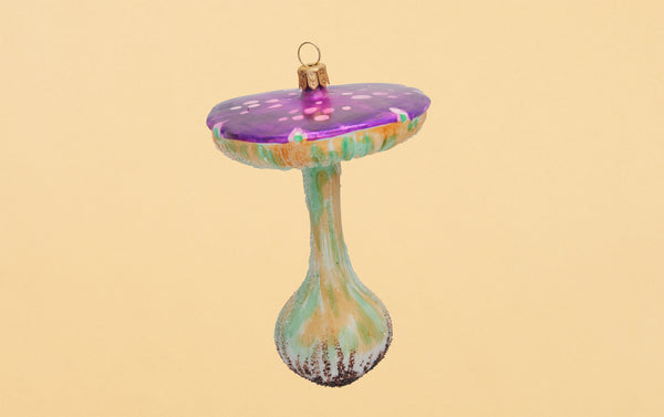 Christmas Ornament, Purple Toadstool