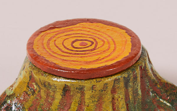 1930's Style Tree Stump Papier-Mâché Trinket Box