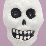 Christmas Ornament, Glittery White Skull