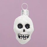 Christmas Ornament, Glittery White Skull