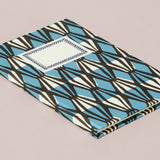 Slim Hardback Notebook, Blue Harlequin