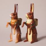 Traditional Papier-mâché Large Easter Hare with Basket Candy Box