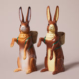 Traditional Papier-mâché Large Easter Hare with Basket Candy Box