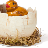 Traditional Papier-mâché Chick in Egg Shell