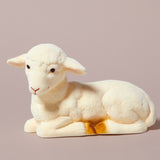 Flocked Resting Lamb Easter Decoration