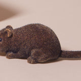 Flocked Rat and Beaded Cheese Decorations
