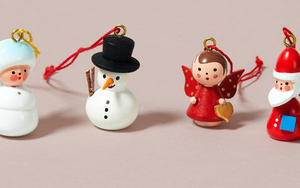 Miniature Wooden Christmas Ornaments - Set 2