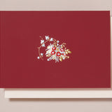 Red Winter Bouquet Embossed Greeting Card
