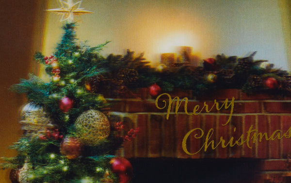 3D Lenticular 1980s Christmas Greeting Card