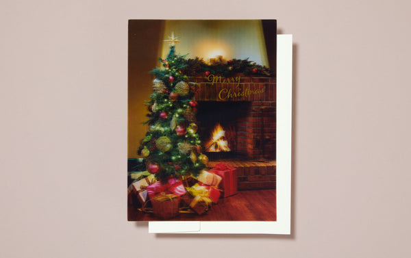 3D Lenticular 1980s Christmas Greeting Card