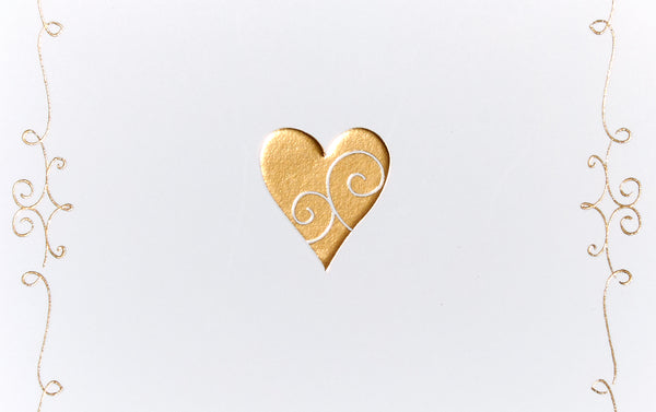 Gold Heart Mini Valentine's Day Greeting Card