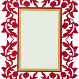 Red Gilded Edge Lace Notecard