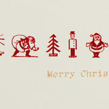 Set of 6 Christmas Foiled Postcards, Red